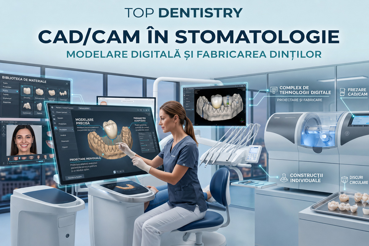 CAD/CAM în stomatologie: modelare digitală și confecționarea dinților