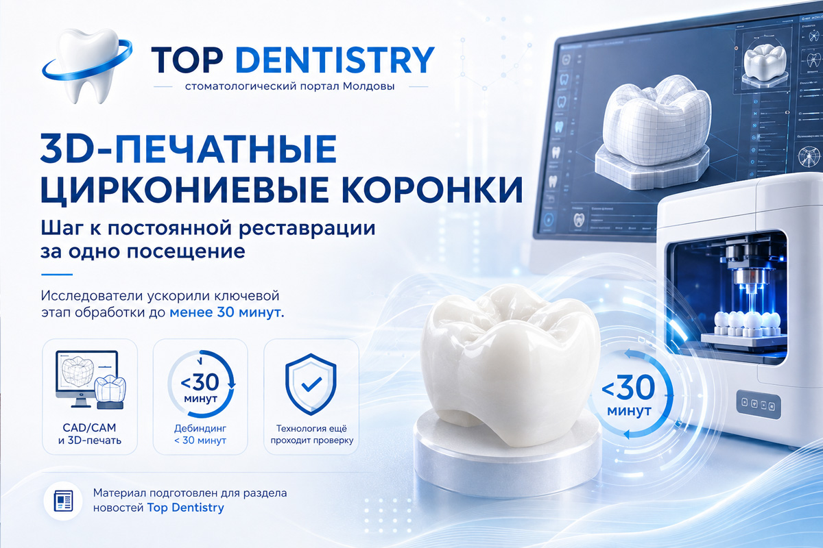3D-печатные циркониевые коронки: ускоренная обработка после печати