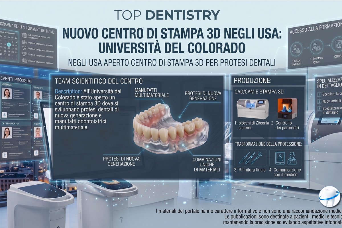 Negli USA è stato aperto un centro di stampa 3D di protesi dentali di nuova generazione