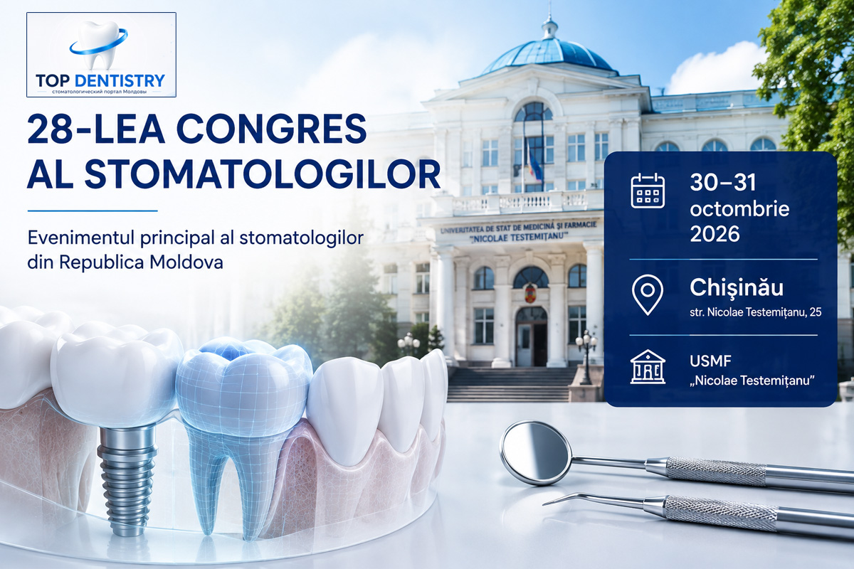 Al 28-lea Congres al stomatologilor din Moldova la Chișinău, 30–31 octombrie 2026