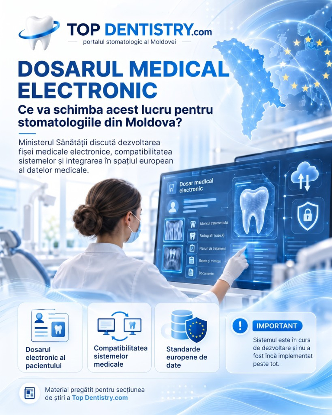Dosarul medical electronic: ce se va schimba pentru stomatologiile din Moldova