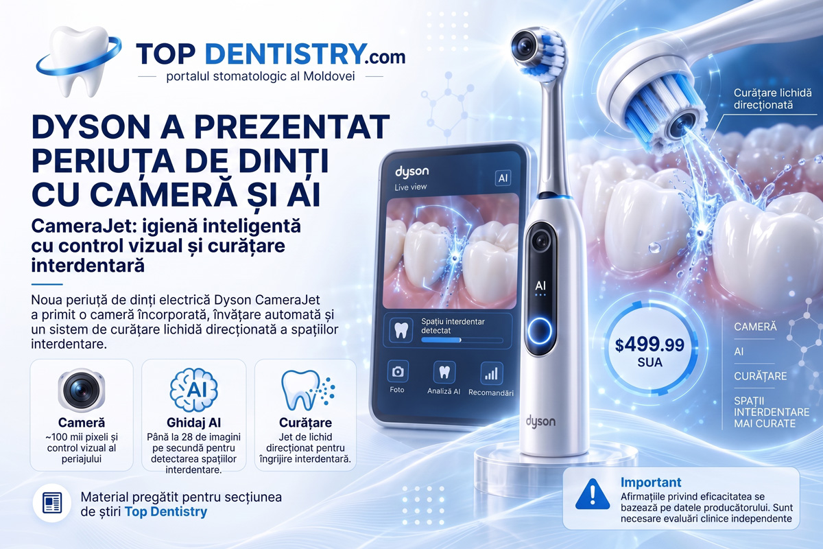 Dyson CameraJet — periă electrică de dinți cu cameră și IA
