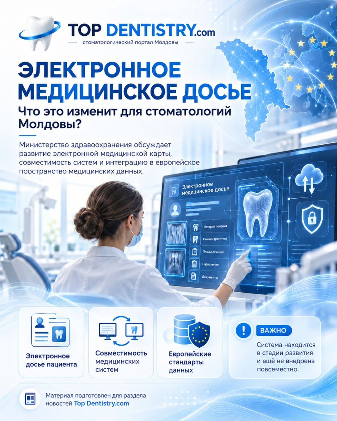 Электронное медицинское досье: что изменится для стоматологий Молдовы