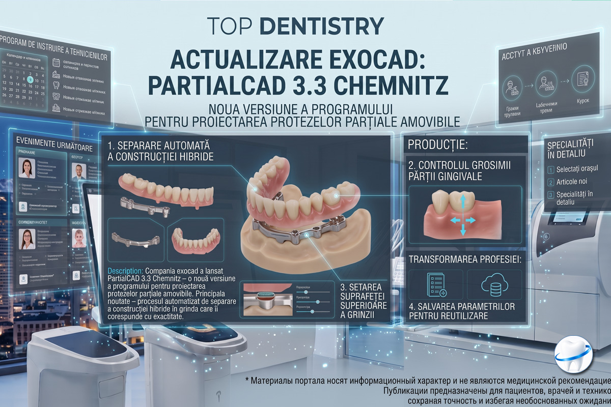 exocad a lansat PartialCAD 3.3 Chemnitz pentru proteze digitale