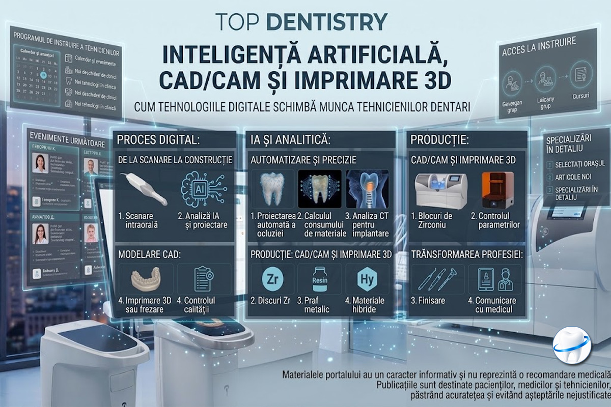 IA schimbă munca tehnicienilor dentari, dar nu anulează profesia