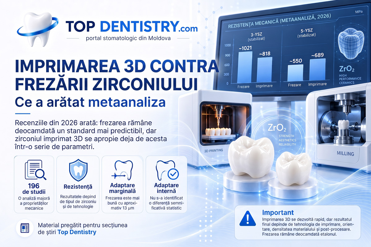 Confronto tra stampa 3D e fresatura di restauri in zirconia